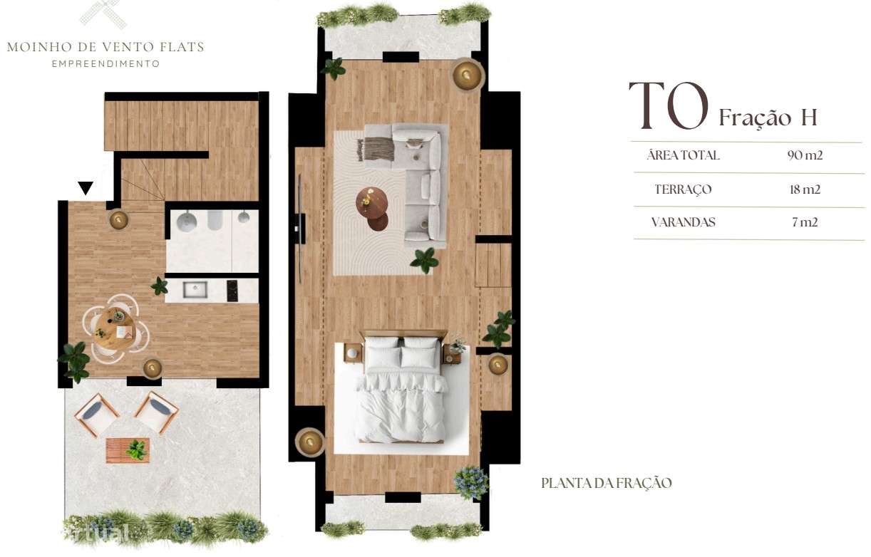 T0 Duplex com 1 Terraço e 2 Varandas, em construção em Leça da Palmeir-15