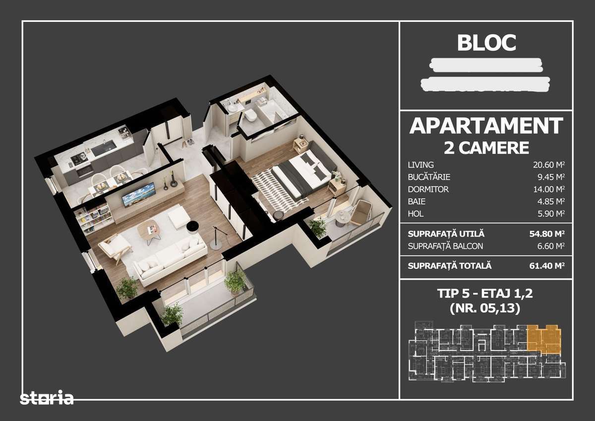 Apartament decomandat de vânzare - Popești Leordeni - 102 mp utili-14