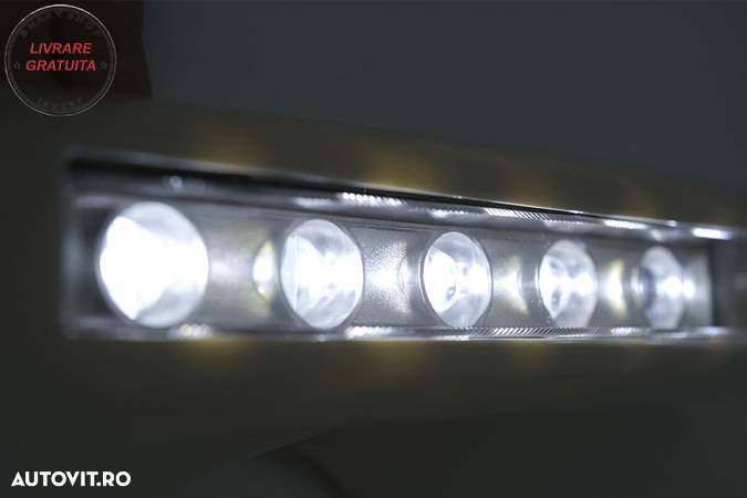 Carcasa faruri cu Lumini de zi dedicate LED DRL Mercedes G-class W463 (1989-2012) - livrare gratuita - 4