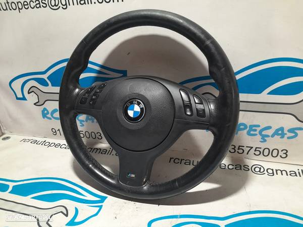 VOLANTE COMPLETO BMW SERIE 3 E46 PACK M PELE AIRBAG COMANDOS MULTIFUNÇÕES CONTROLO DUAL STAGE - 3