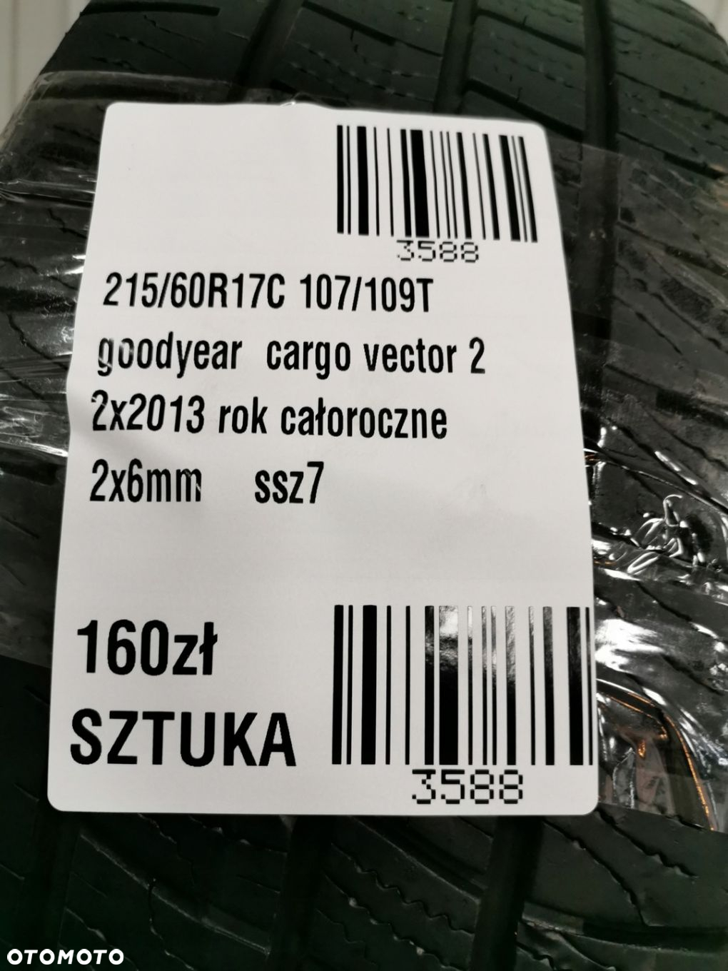 2x 215/60R17C goodyear opony cało 6mm 3588 - 9