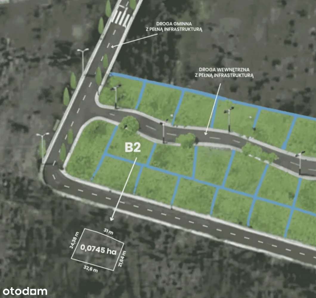 Działka budowlana 745 m² blisko lasu. Promocja ! - Pełny obrazek: 3/3