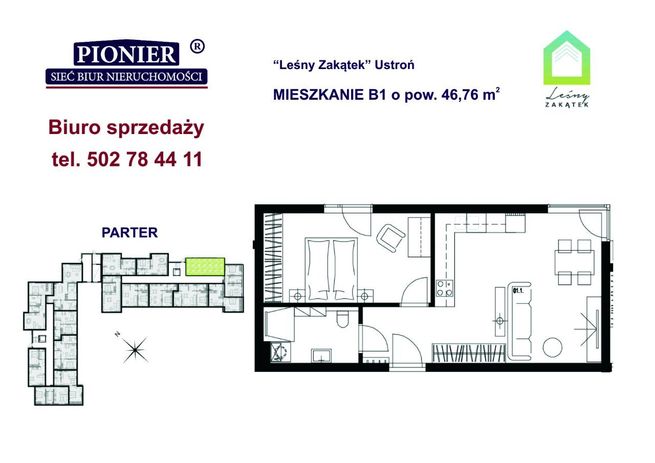 B01- apartament u podnórza Lipowskiego Gronia