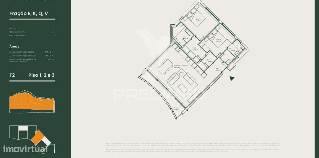 Apartamento T2 com vista mar em zona nobre de Sines, para comprar... - Grande imagem: 2/15