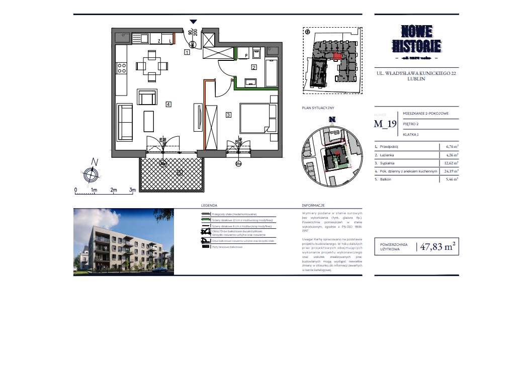 NOWE HISTORIE - Mieszkanie na sprzedaż - WOLSKA/KUNICKIEGO - Pełny obrazek: 2/11