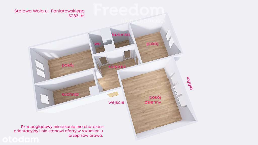 3-pokojowe mieszkanie na sprzedaż, Stalowa Wola - Pełny obrazek: 3/14