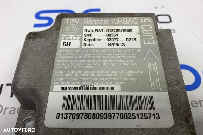 Senzor airbag Fiat Ducato 2.3 JTD 2012 - 2014 Euro 5 Cod 01370978082 - 1
