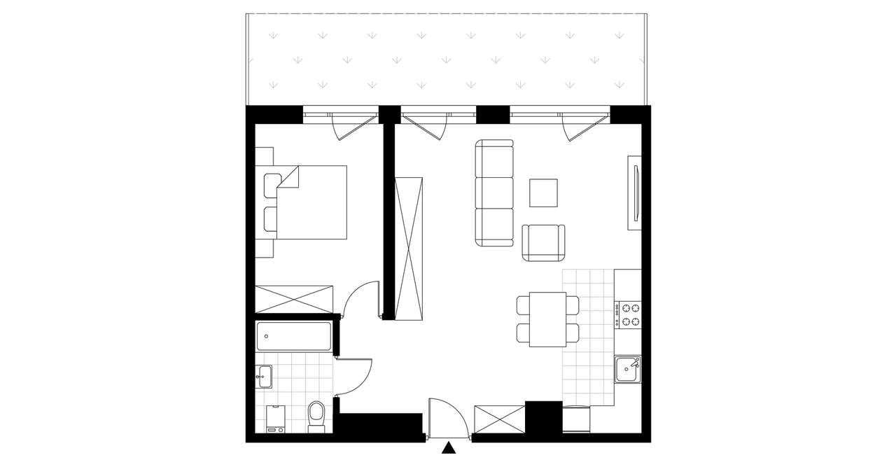2-pokojowe mieszkanie 53m2 + ogródek - Pełny obrazek: 3/7
