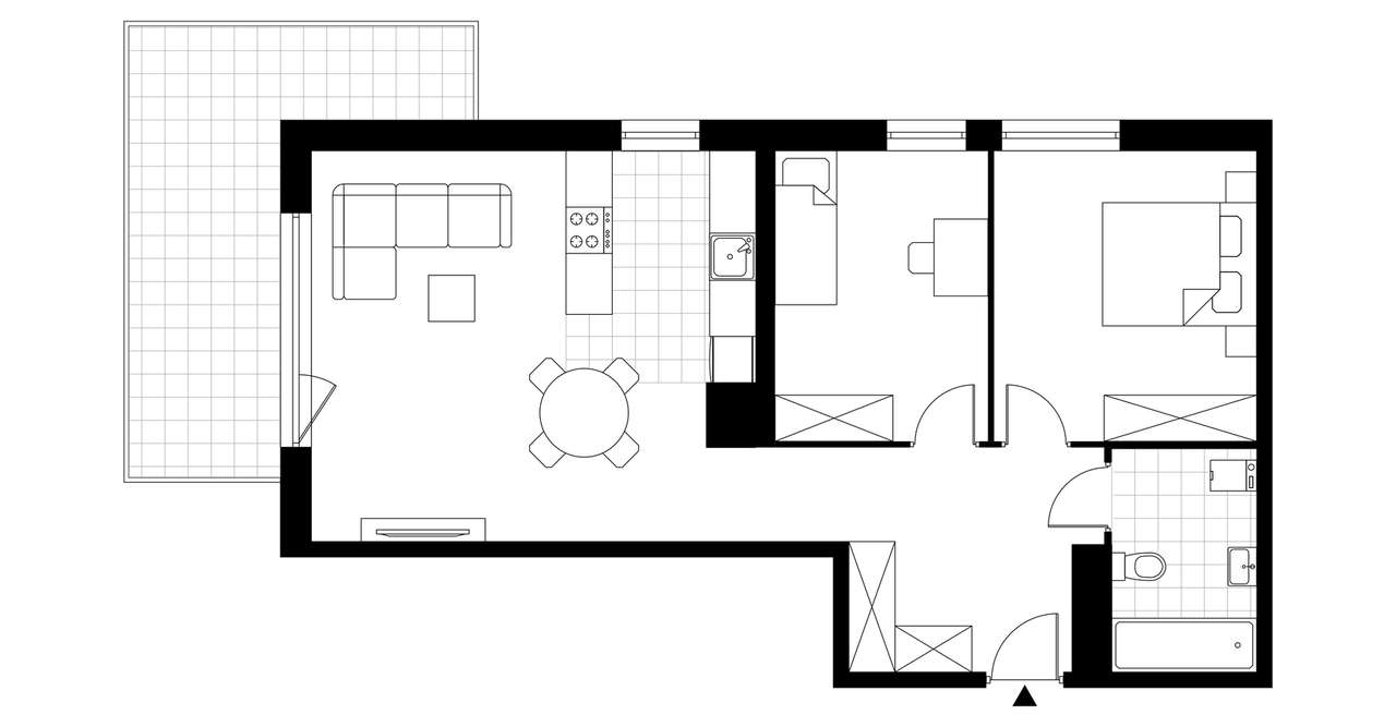 3-pokojowe mieszkanie 67m2 + balkon Bezpośrednio - Pełny obrazek: 3/8
