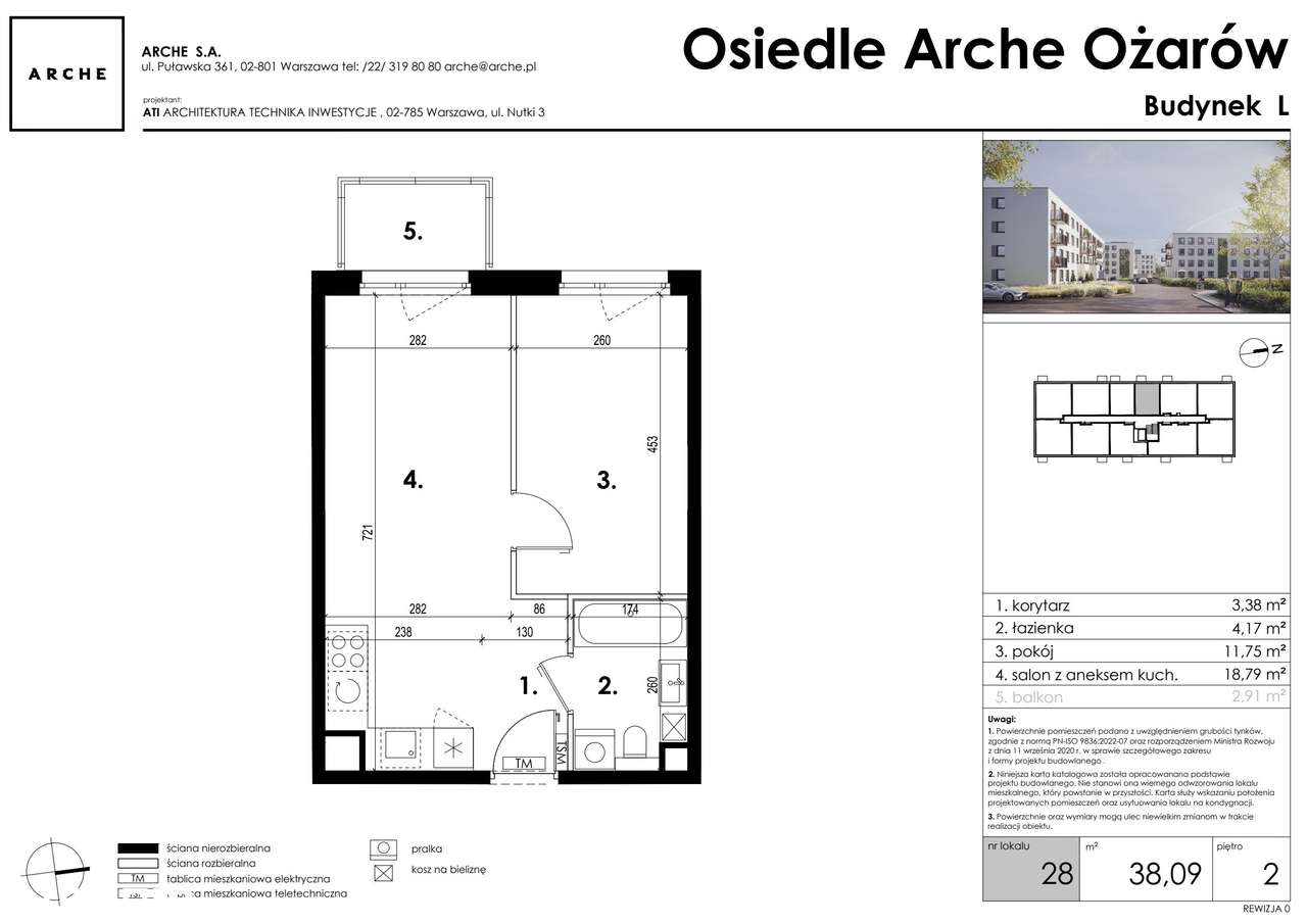 2-pokojowe mieszkanie 38m2 + balkon Bezpośrednio - Pełny obrazek: 2/7