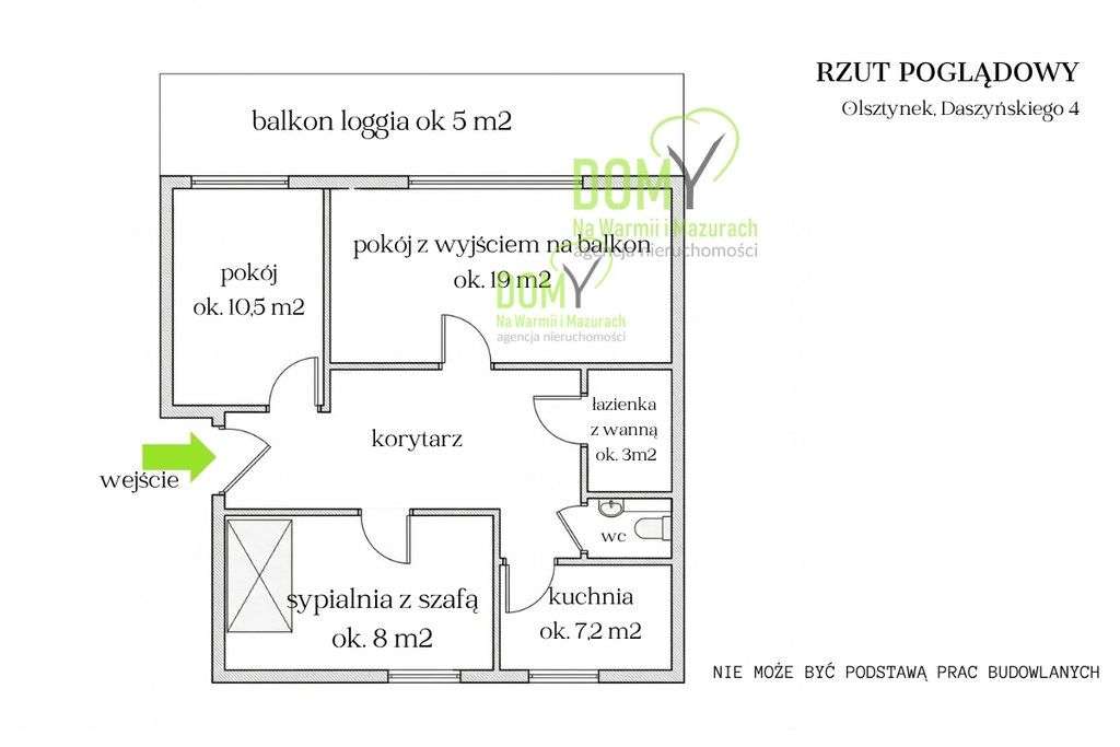 I piętro/duży balkon/3 pokoje Olsztynek-2