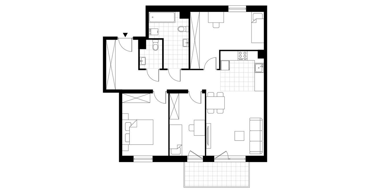 4-pokojowe mieszkanie 78m2 + balkon Bez Prowizji - Pełny obrazek: 3/8