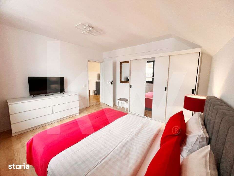 Apart. 3 cam. coplet mobilat, doua bai, balcon, lift, parcare-Kaufland - Imagine principală: 4/14