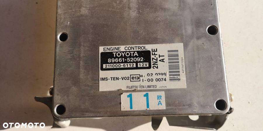 TOYOTA YARIS 89661-52092 211000-6112 KOMPUTER ECU - 4