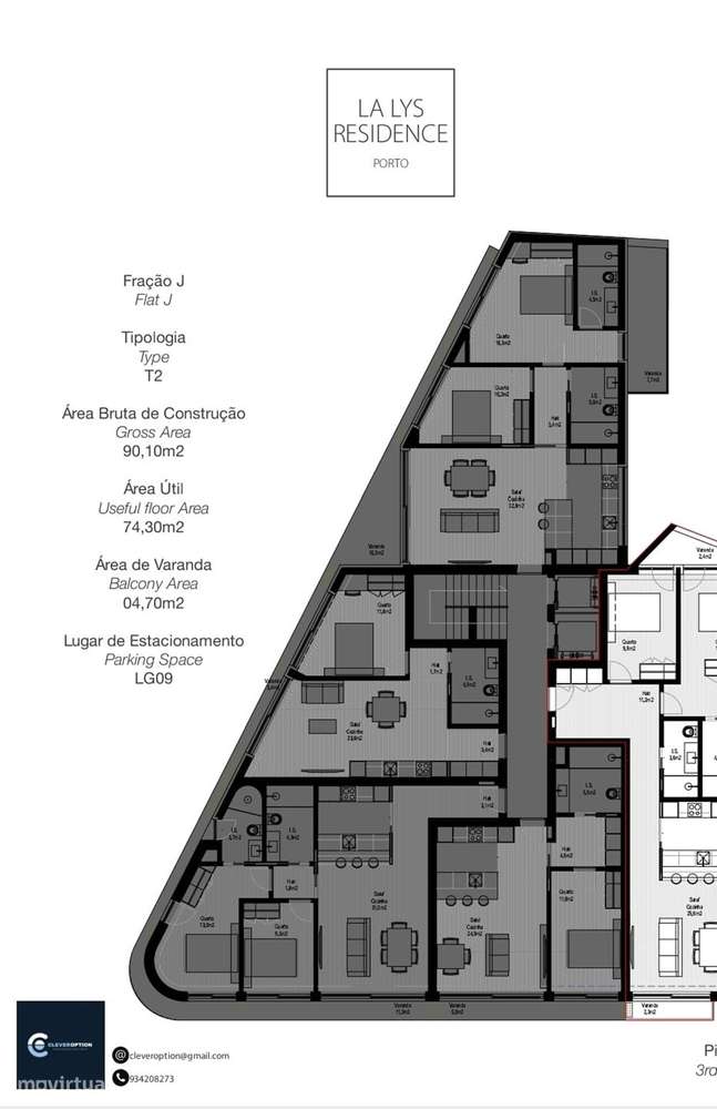 T2 Paranhos | Jardim da Arca d’Água | Varandas | Lug. Estacionamento-8