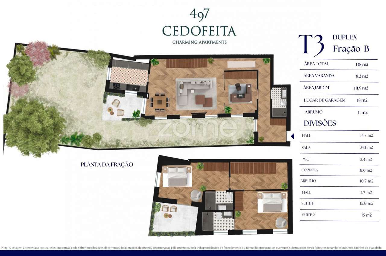 Apartamento T3 Duplex Condominio Cedofeita B - Grande imagem: 3/22