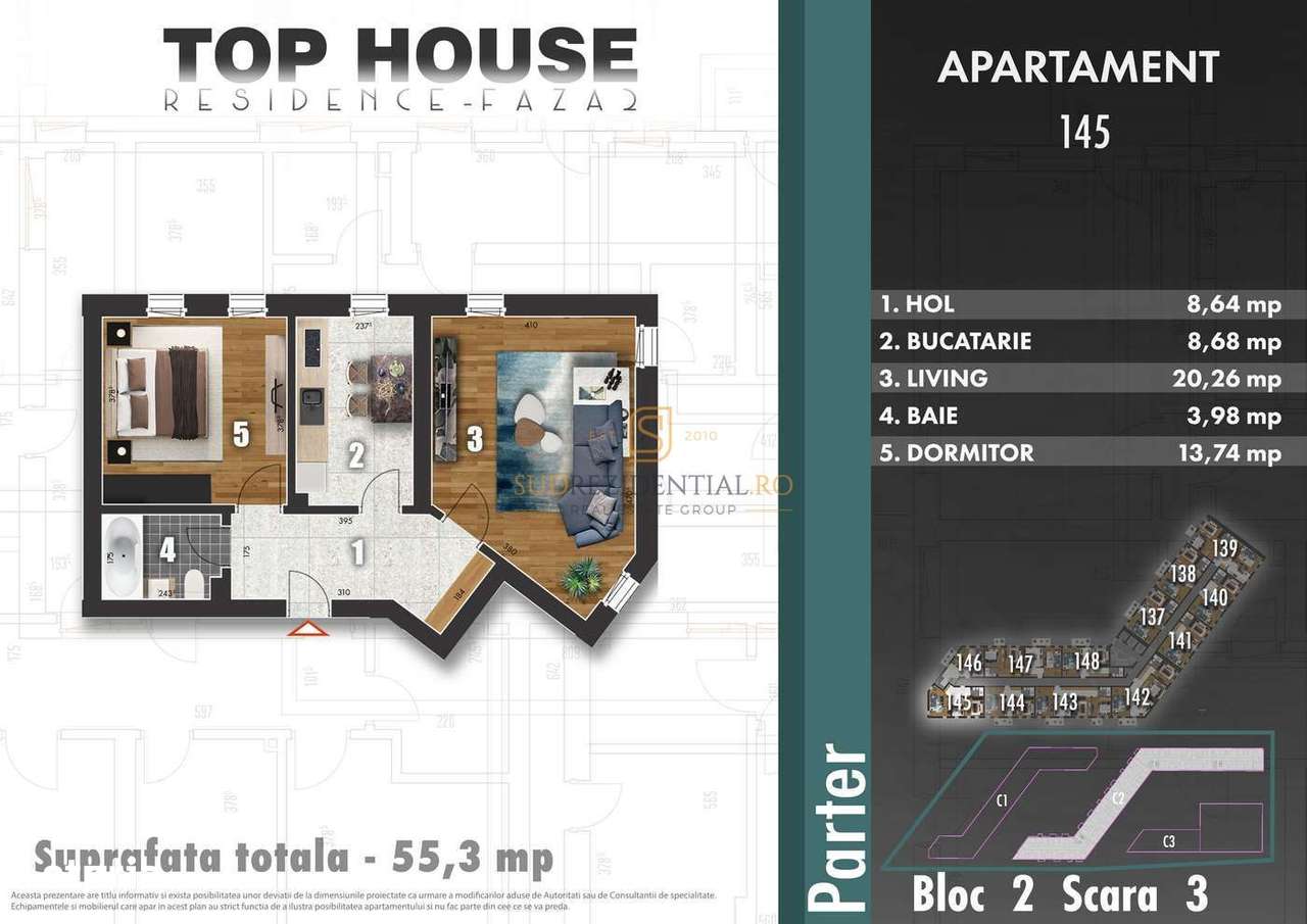 Top House Residence– Apartament bine compartimentat 2 camere, Sector 4 - Imagine principală: 5/20