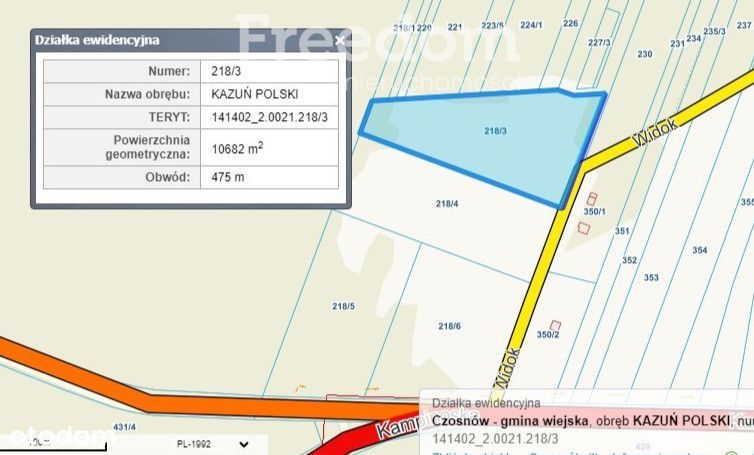 Działka usługowo-turystyczna przy Kampinosie