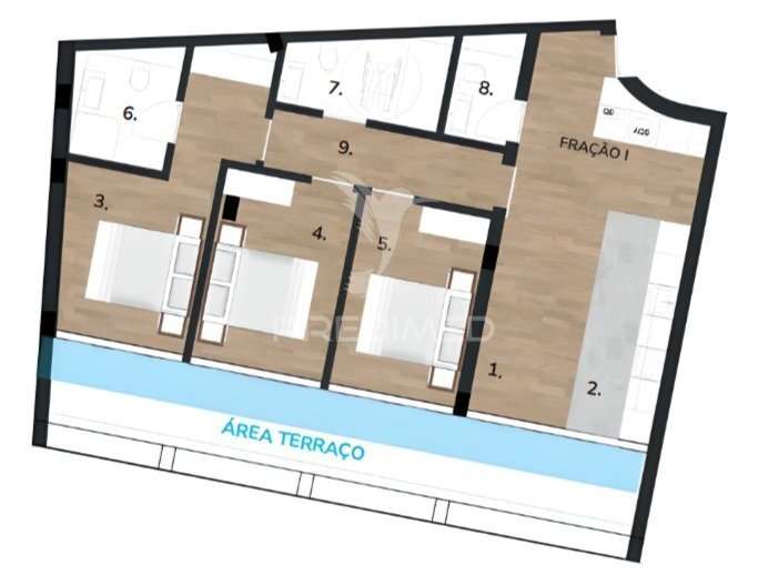 Apartamento T3 com terraço em Sines - Grande imagem: 2/13