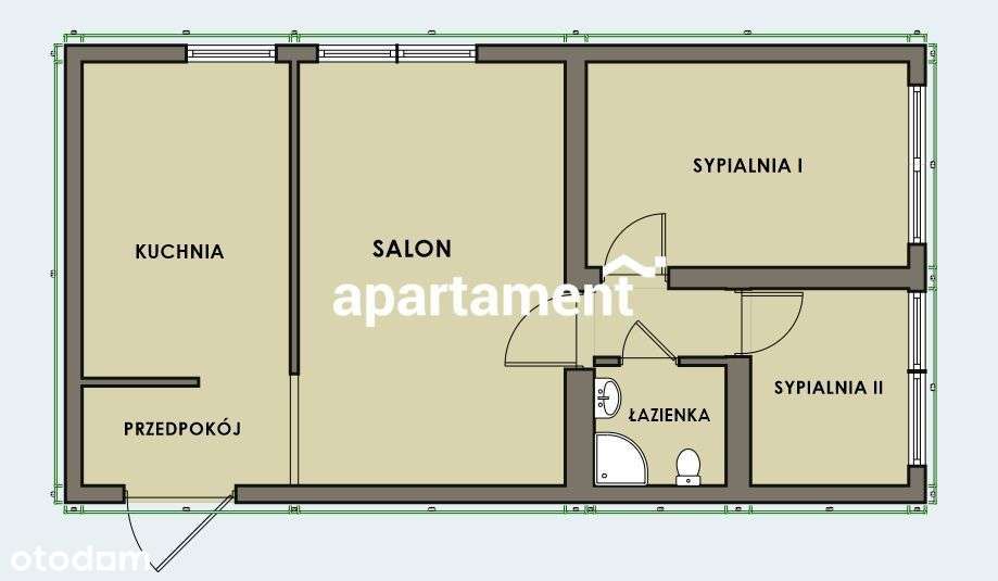 3 pokoje w centrum. Idealne pod inwestycję. - Pełny obrazek: 3/9