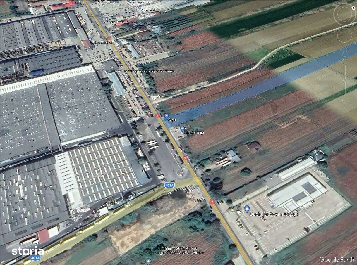 VANZARE TEREN 15.070 MP. - DESCHIDERE 23 ML. LA DN7 - GAESTI - Imagine principală: 5/5