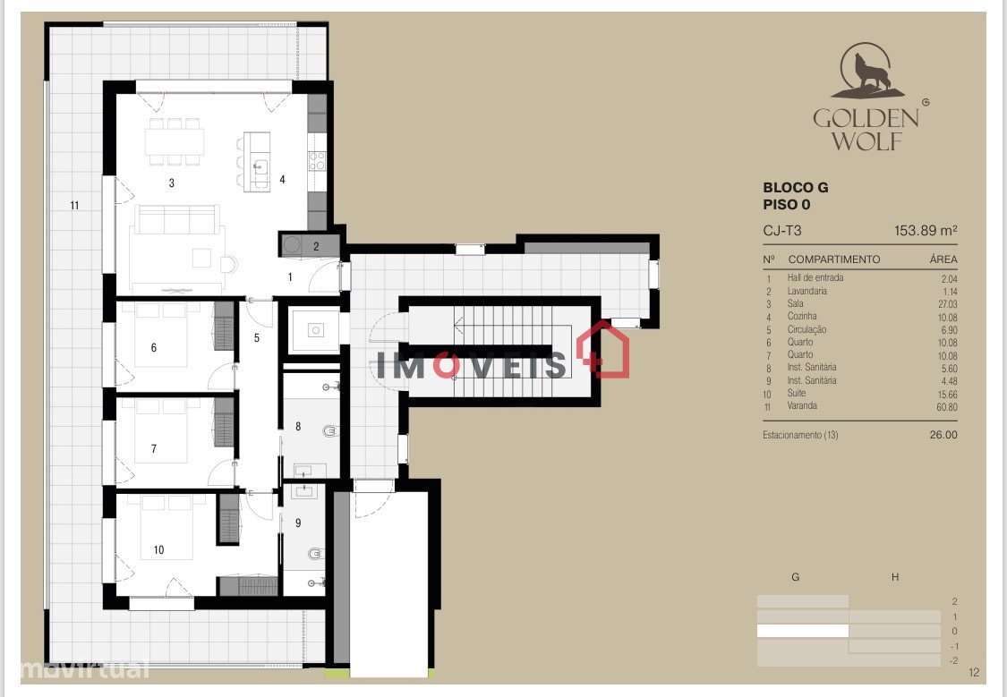 Apartamento T3 - Golden Wolf  - Telheiro, Leiria - Grande imagem: 3/23