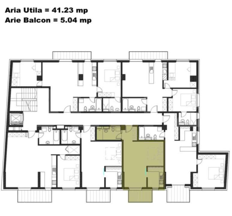 Apartament 1 camera, 41 mp, bucatarie inchisa, zona Iulius Mall - Imagine principală: 3/5