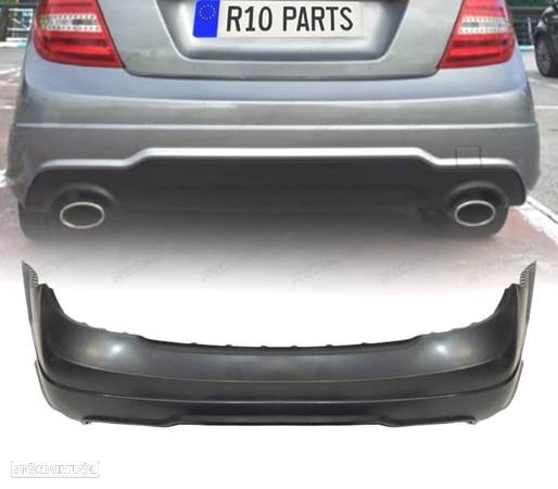 PARA-CHOQUE TRASEIRO PARA MERCEDES CLASSE C W204 12-15 LOOK AMG - 1