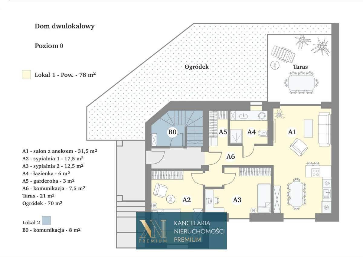 Borek | Kasztanowa | 4 Pokoje | Taras na dachu - Pełny obrazek: 5/14