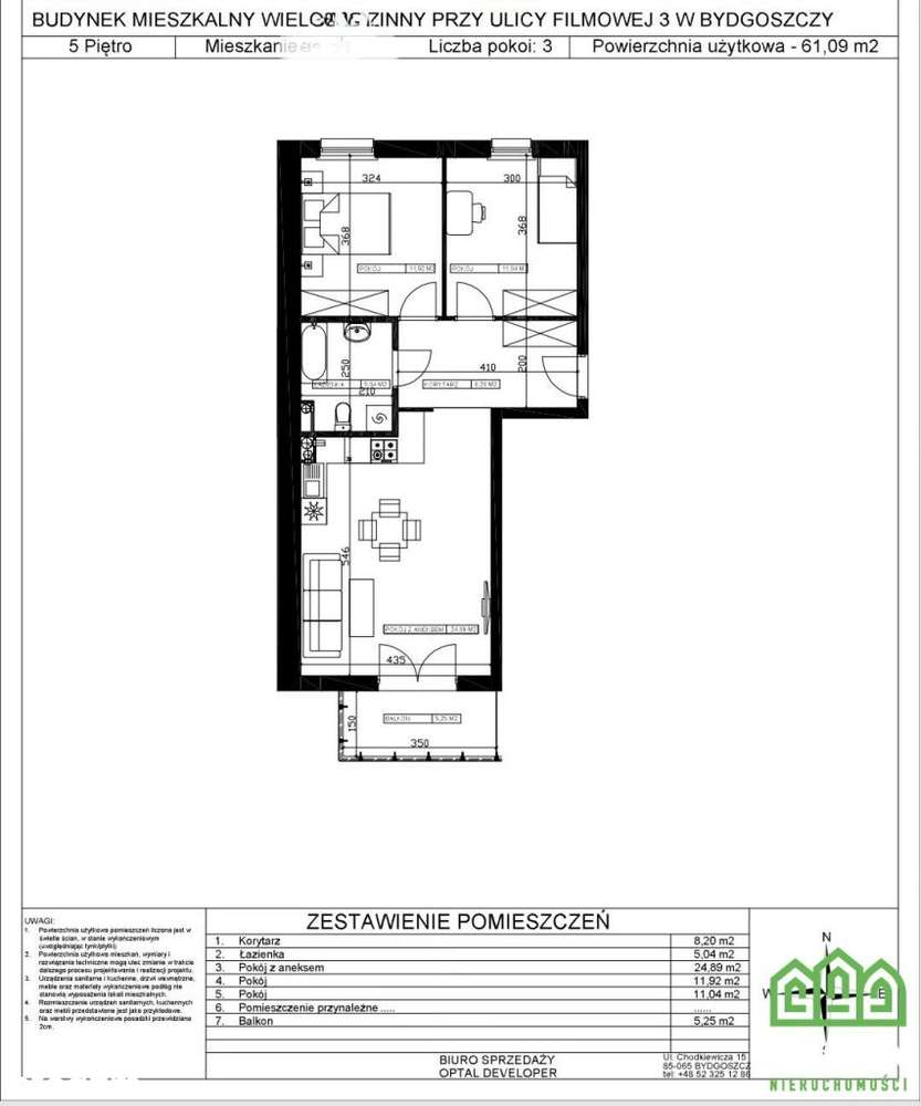 Nowoczesne 3 pokoje do zamieszkania / Os. Filmowe-17