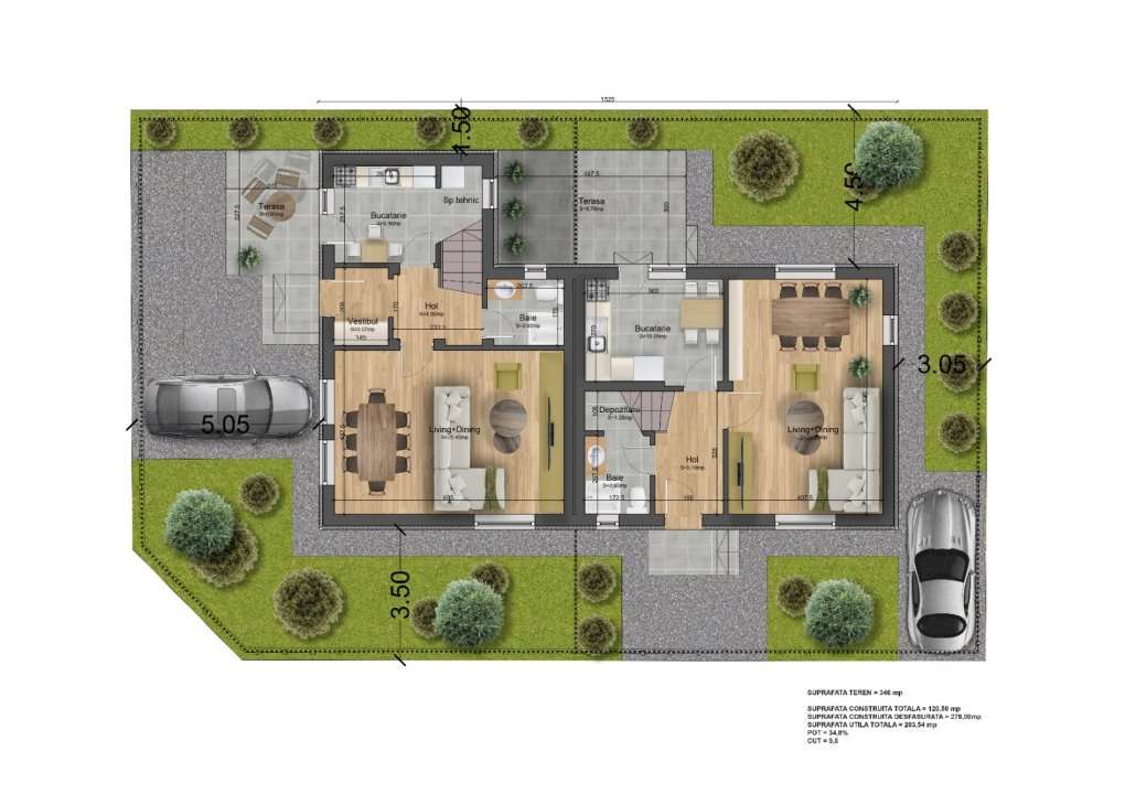 Casa Tip duplex Comuna Berceni - Miorita P+1+M-19