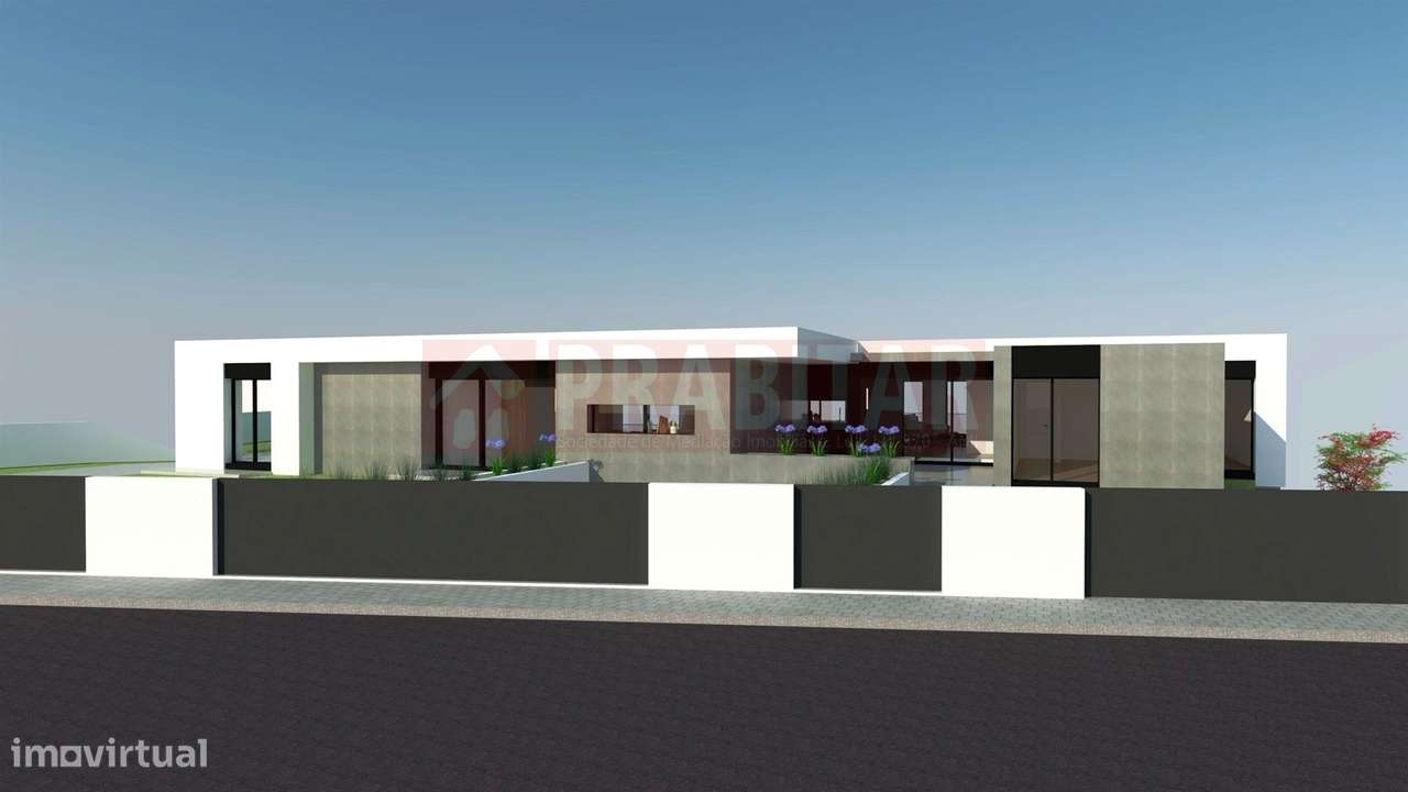 MORADIA TIPO T4 COM GARAGEM e grande terreno plano  NOVA-4