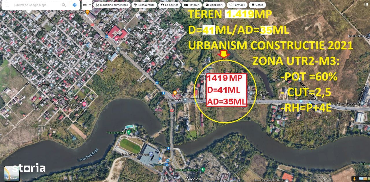Sos. Ghe. Ionescu Sisesti Teren 1.419mp-D=41m/Ad=35m-Zona M3-Urbanism