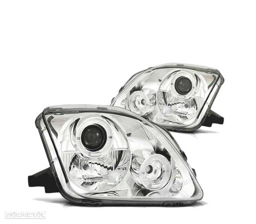 FARÓIS ANGEL EYES PARA HONDA PRELUDE 97-01 CHROME CROMADO - 2