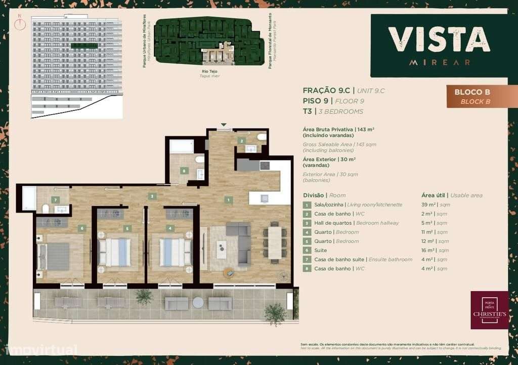 Apartamento T3 com piscina, Miraflores, Oeiras-13