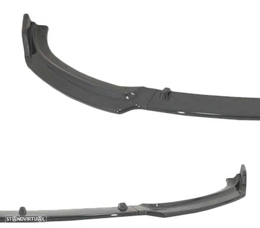 SPOILER LIP FRONTAL PARA BMW F30 F31 11-18 SEDÁN TOURING ABS PRETO BRILHANTE - 2