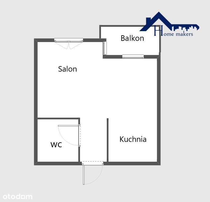 kawalerka z możliwością przerobienia na 2 pokoje - Pełny obrazek: 5/5