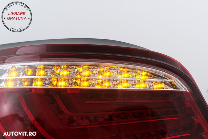 Stopuri LED Bar BMW Seria 5 E60 LCI (2007-2010) Rosu Clar- livrare gratuita - 13