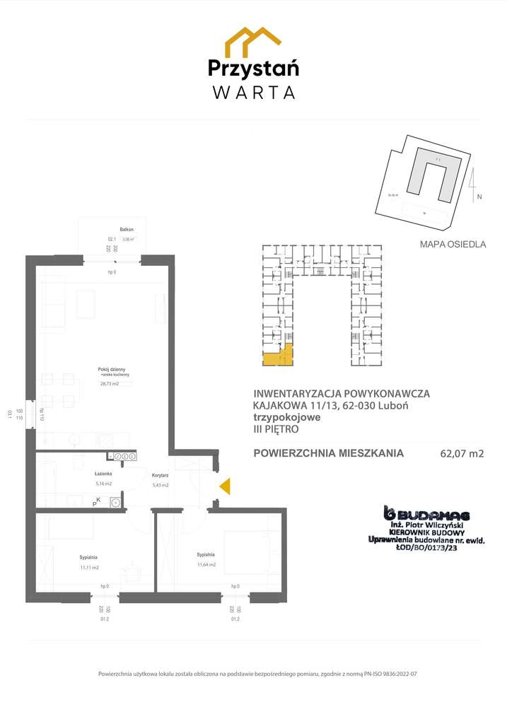Ładny układ. 3 strony świata. Balkon. Duży parking. Nad Wartą - Pełny obrazek: 2/16