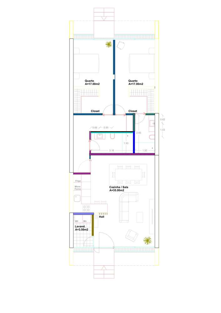 Apartamento T2 novo com 2 casas de banho-5