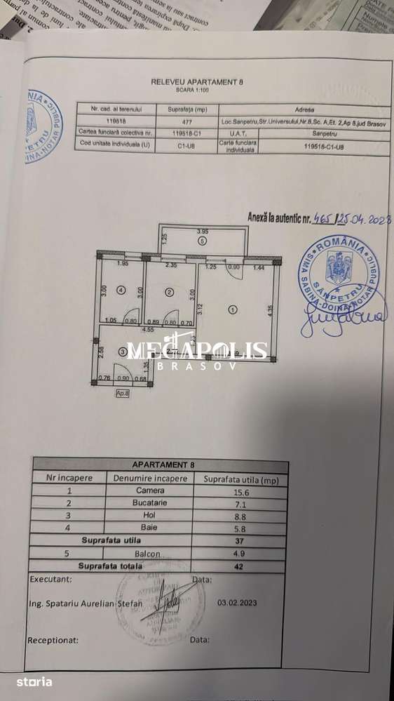 Garsoniera Sanpetru/ Intabulat - Imagine principală: 4/9