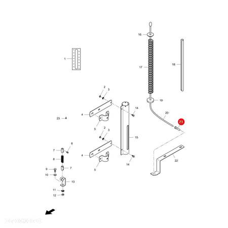 Napinacz Massey Ferguson LA323024450 Oryginał - 3