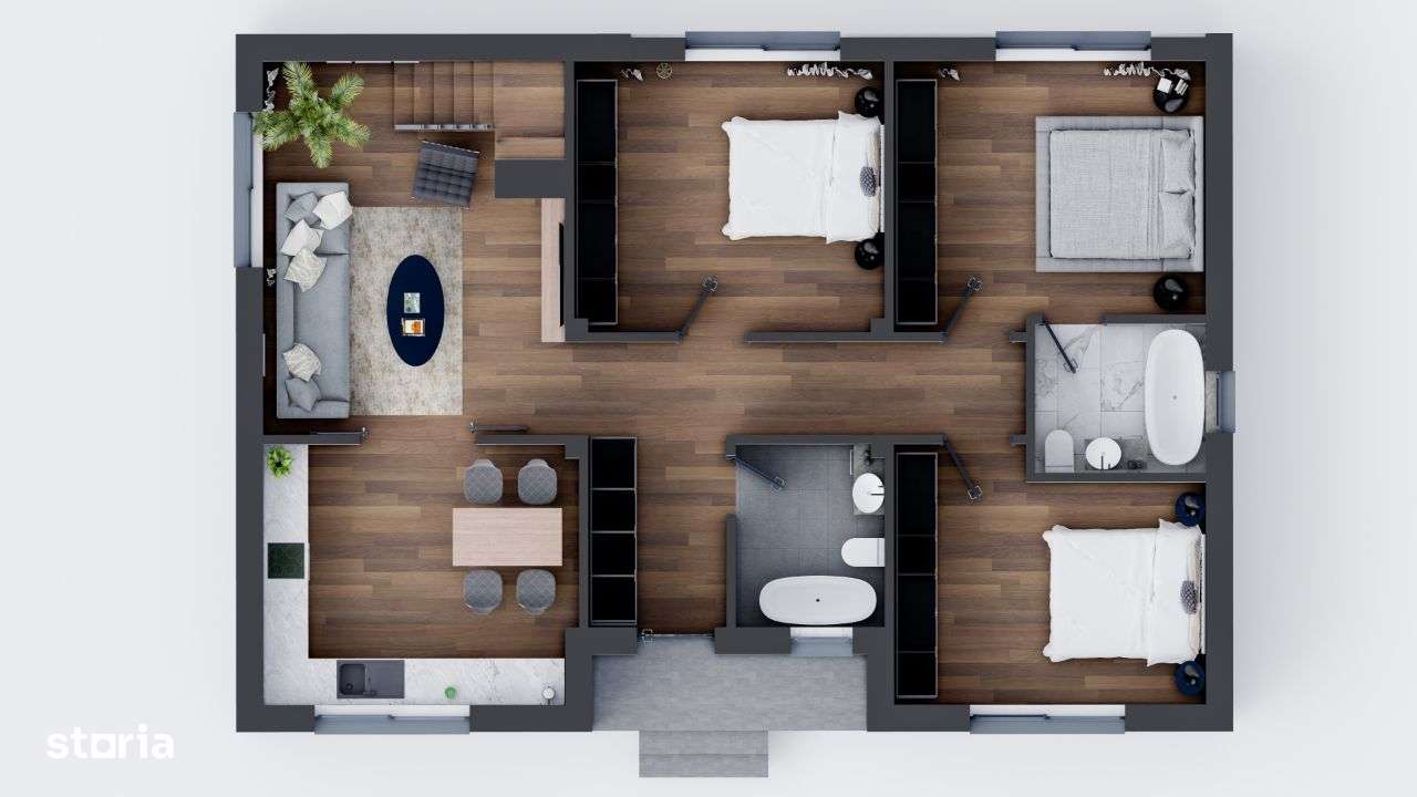 Casa 4 camere, 400 mp curte, Balotesti, str. Lahovari 90G-16