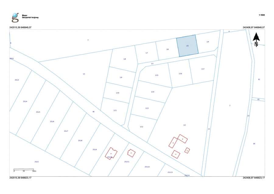 DZIAŁKA nr 1/5 w Kompleksie 14 Działek WZ 69 zł/m2-7