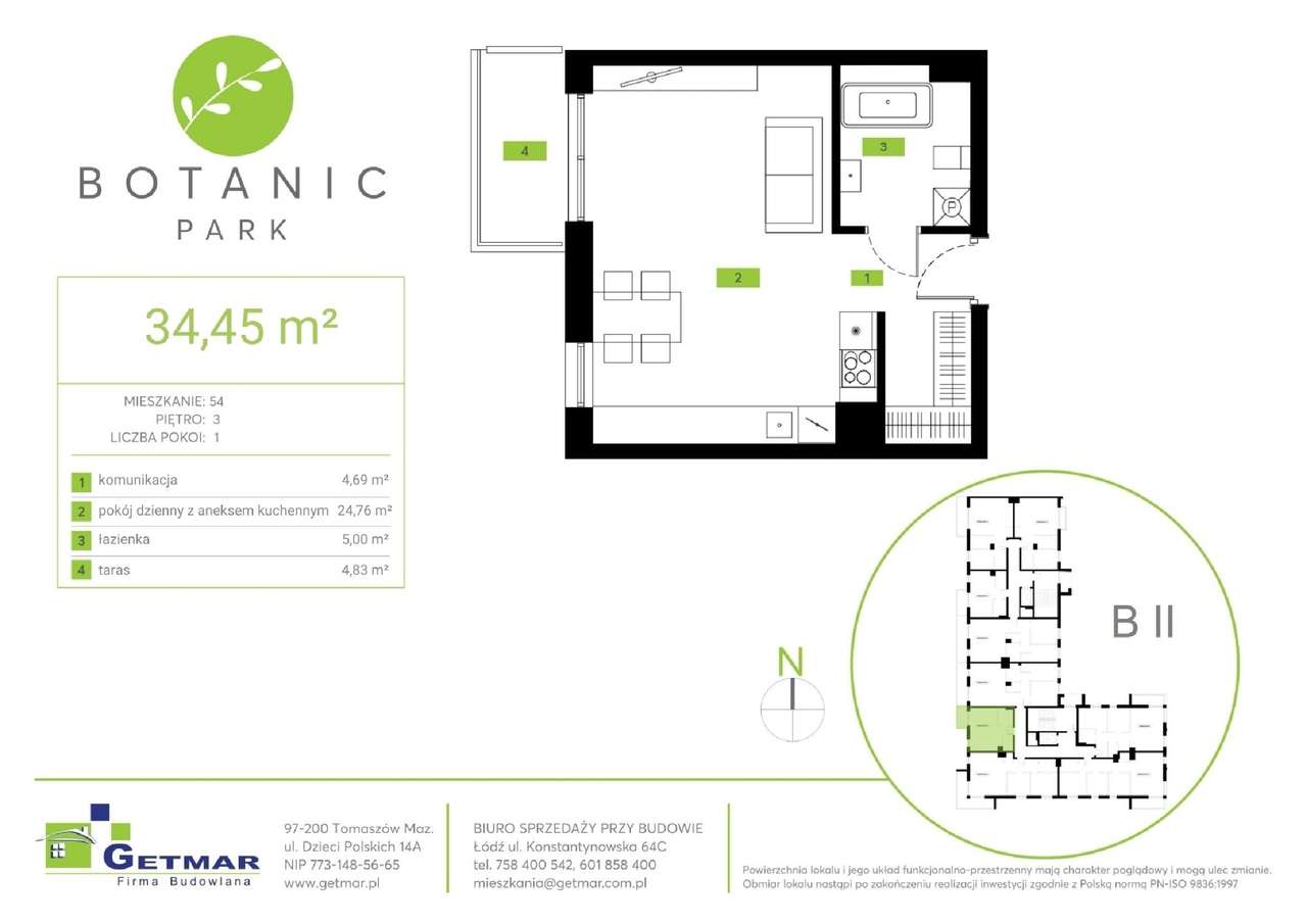 Botanic Park | przytulny apartament nr 54 - Pełny obrazek: 2/7