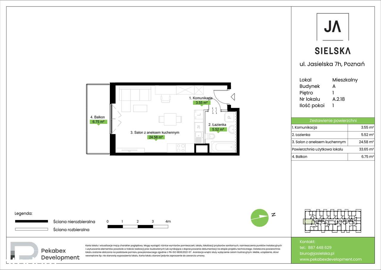 J​A_S​I​E͏L​S​K͏A etap V | mieszkanie 1-pok. | A.2.18 - Pełny obrazek: 2/7