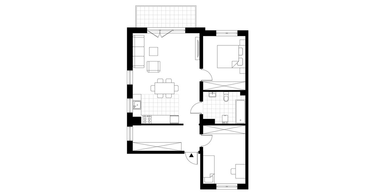 3-pokojowe mieszkanie 69m2 + balkon Bezpośrednio - Pełny obrazek: 3/8