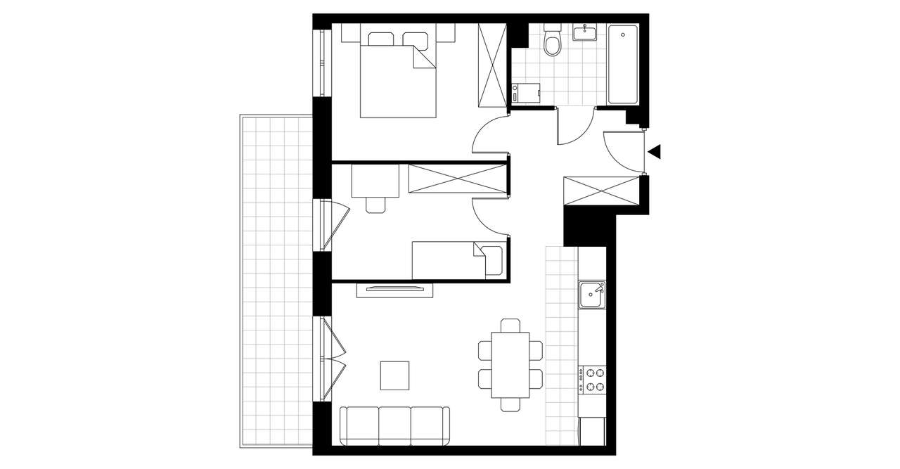 3-pokojowe mieszkanie 51m2 + balkon Bez Prowizji - Pełny obrazek: 3/8