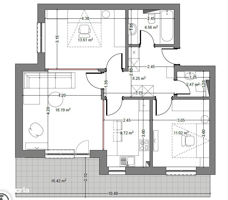 Apartament 3 camere de vanzare in bloc nou, Avantgarden3 Brasov