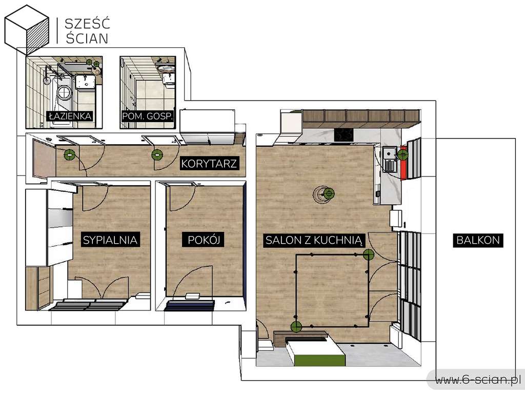 Mieszkanie 3-pok | 70 m2 | Parking | Olimpia Port-12